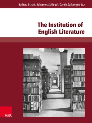 cover image of The Institution of English Literature